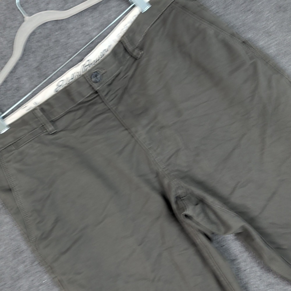 Eddie Bauer Legend Classic Chino Pants Mens 40x32 Olive Green Outdoor Utility